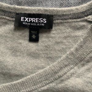 Express Wool-Blend Gray Sweater